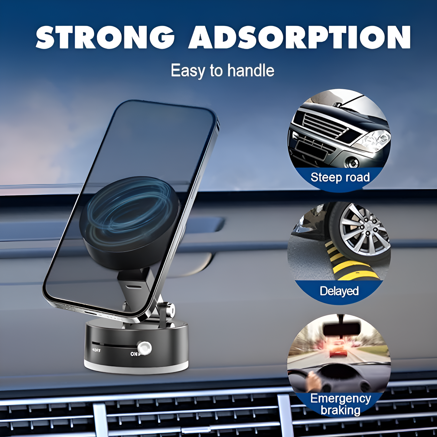 Vacuum Magnetic Suction Phone Holder